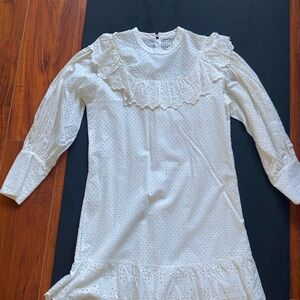 Love Shack Fancy White Eyelet XS Dress